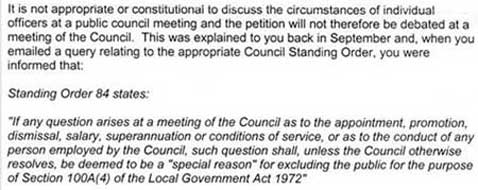 Bexley council Standing Order Section 84