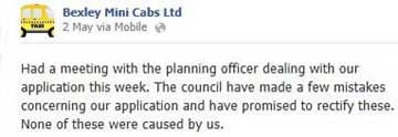 Bexley Cabs on Face Book