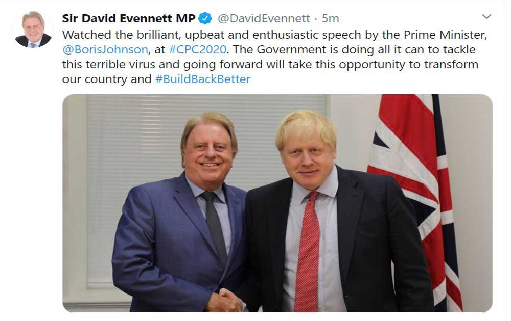 Sir David Evennett and the Covid tyrant