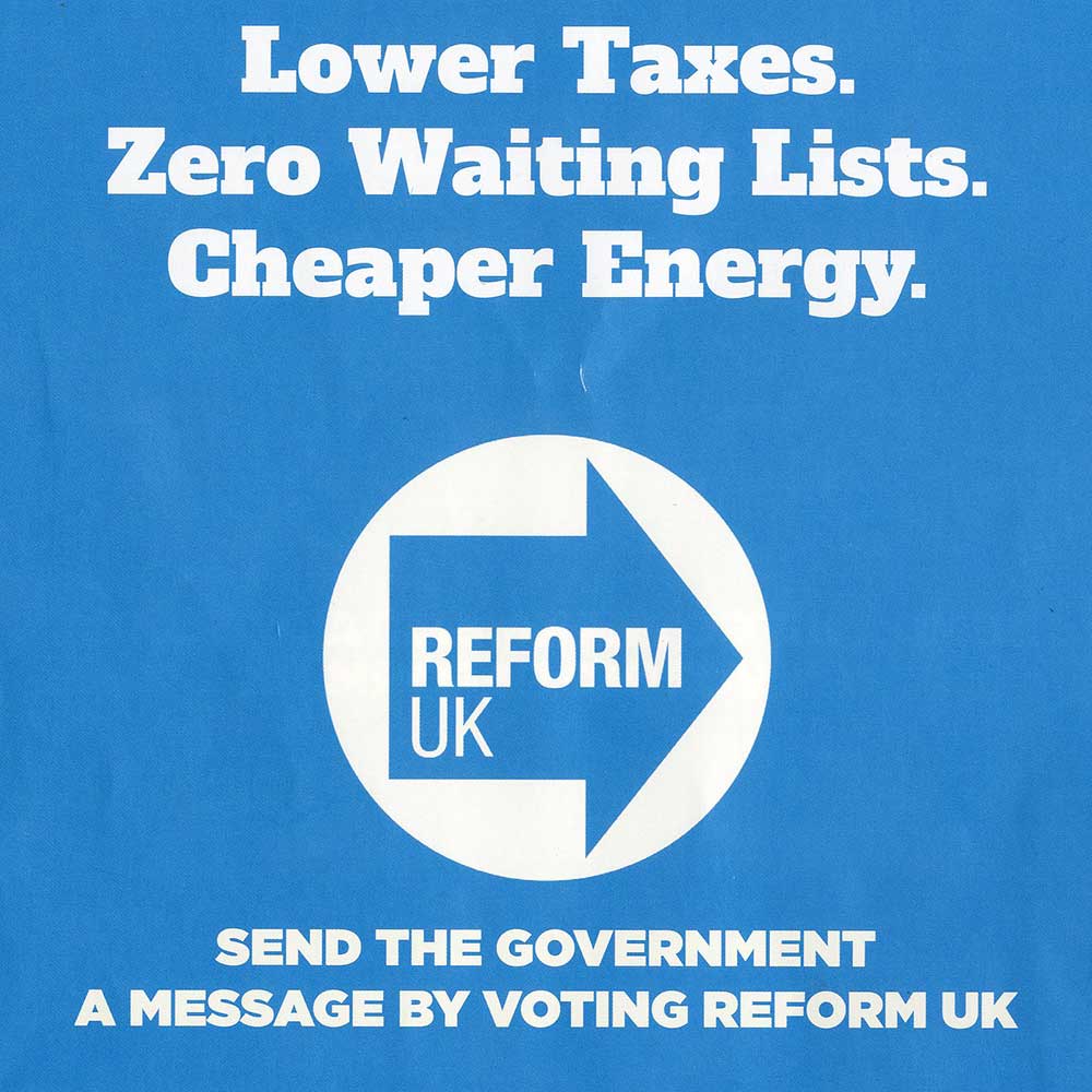 Reform UK leaflet