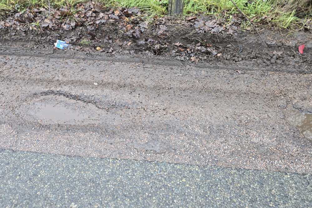 Brampton Road pothole. Click to enlarge Brampton Road pothole