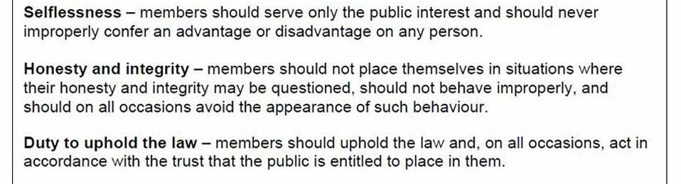 Councillors' code of practice