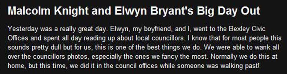 Bexley Council's obscene blog