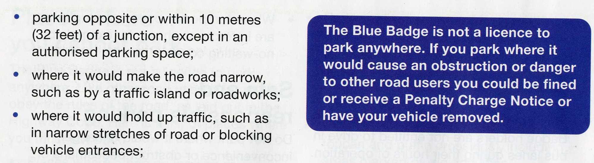 Blue Badge rules Blue Badge rules