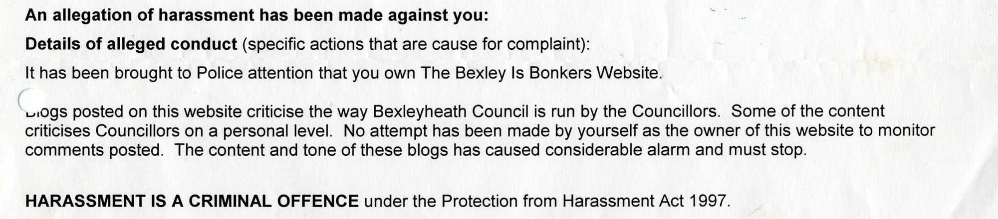 Harassment